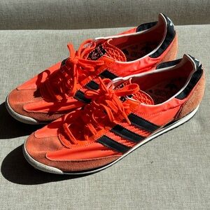 Adidas Men's Vibrant Red and Black Sneakers